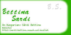 bettina sardi business card