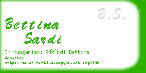 bettina sardi business card